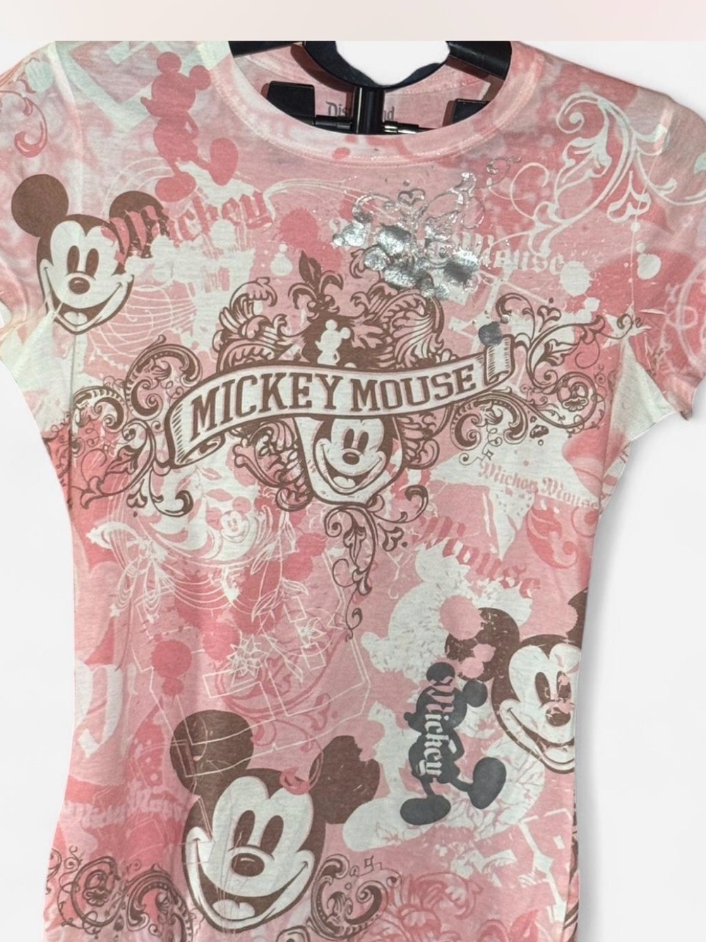 Disney Pink Mickey Mouse Graphic Short Sleeve Tee